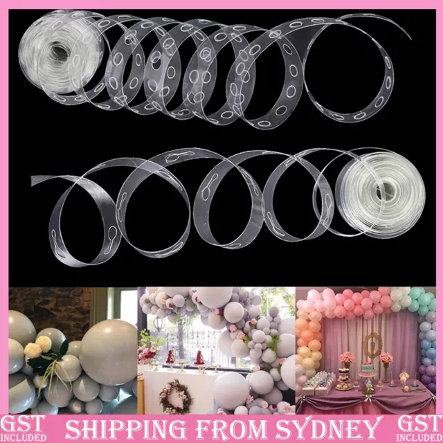 5M Balloon Decorate Strip Arch Garland Connect Chain DIY Tape Party Bar Decor AU