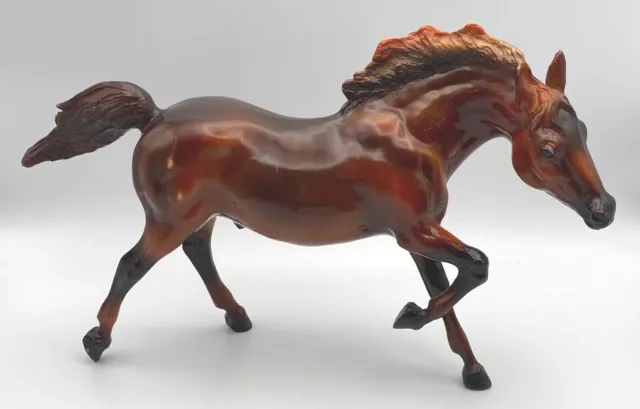 Breyer Molding Co Brown Glossy Prancing Walking Horse Figure Figurine 8"