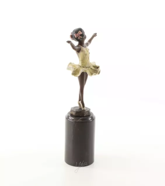 9973486-dss Escultura de Bronce Figura Chica Bailarina 32x8x16cm 2