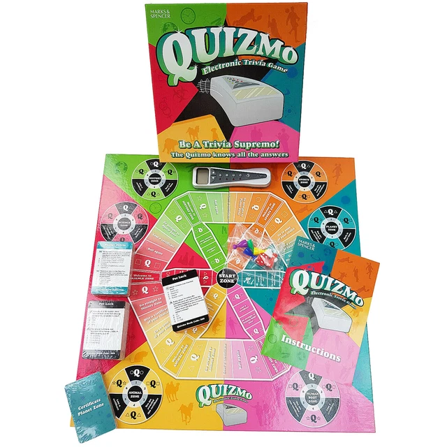 M S QUIZMO ELECTRONIC Trivia Board Game Quiz General Knowledge
