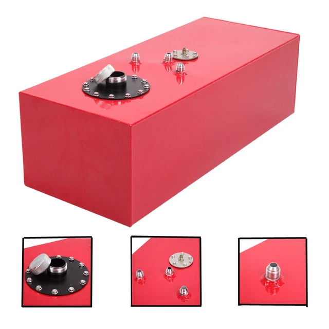 15 GALLON 60L Fuel Tank Aluminum Race Fuel Cell Gas Tank w/ Cap & Level