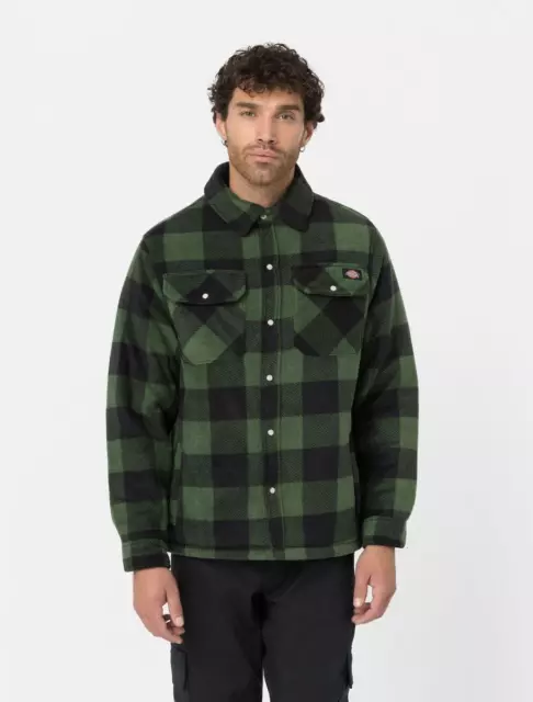 Dickies Portland Shacket Lumberjack green check padded quilted work shirt