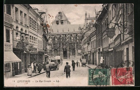 CPA Louviers, La Rue Grande