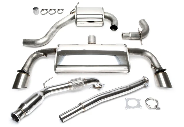 Set aggiornamento impianto di scarico duplex acciaio inox + downpipe con Sport-Kat VW Golf 6 TSI