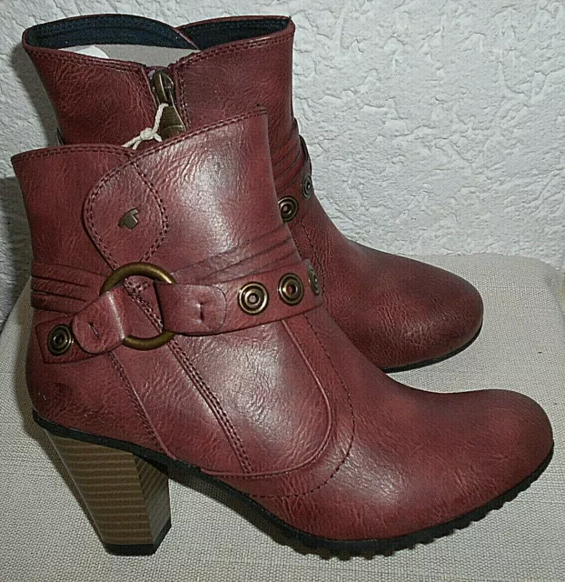 10 Paar Damen - Stiefeletten Bordeaux Used Gr. 36 + 37 *** Neu *** Tom Tailor