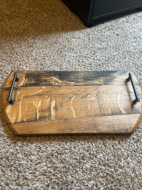 Whiskey Barrel Lid Tray. See Photos. Weighs 6.0 Lbs.