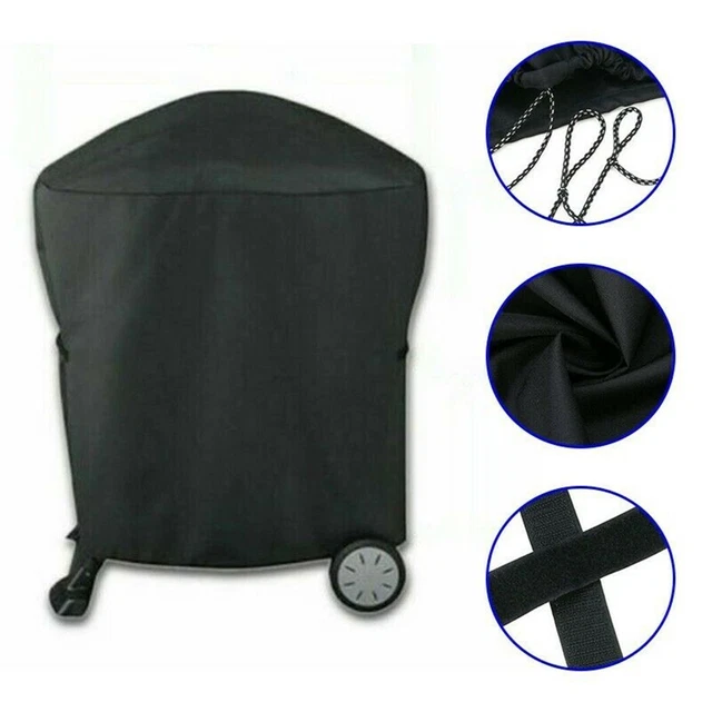 Cubierta antipolvo negra barbacoa para barbacoa Weber serie Q1000/Q2000 jardín