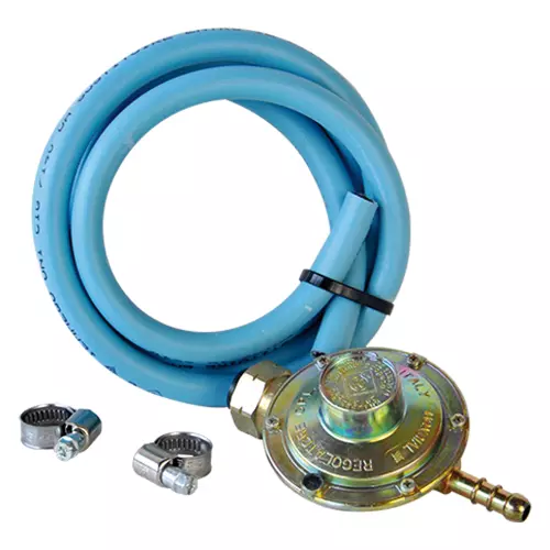 Kit per stufa a gas infrarossi regolatore GPL tubo 1,25 m 2 fascette stringitubo