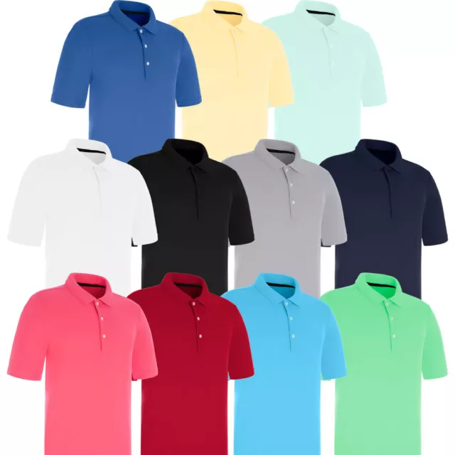 ProQuip Golf Mens Pro Tech Plain Short Sleeve Polo Shirt