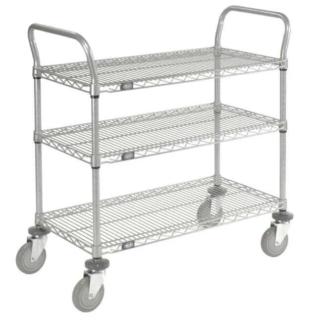 Nexel Wire Shelf Utility Cart 3 Shelves 800 Lb. Capacity 36x18x38