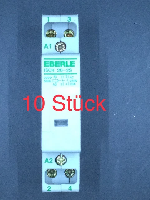 ‼️10 Stck.‼️Eberle Installations Schütz  Relais 2 Schließer 20 A ISCH 20-2 S NEU