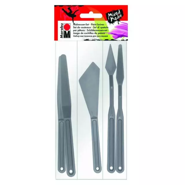 Malmesser-Set Marabu, Kunststoff, 5-Teilig, Malspachtel, Farbspachtel