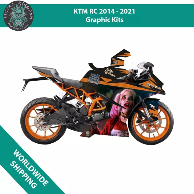 HARLEY QUINN KTM RC Graphic Kit 2014 2021 RC 125 200 250 390cc