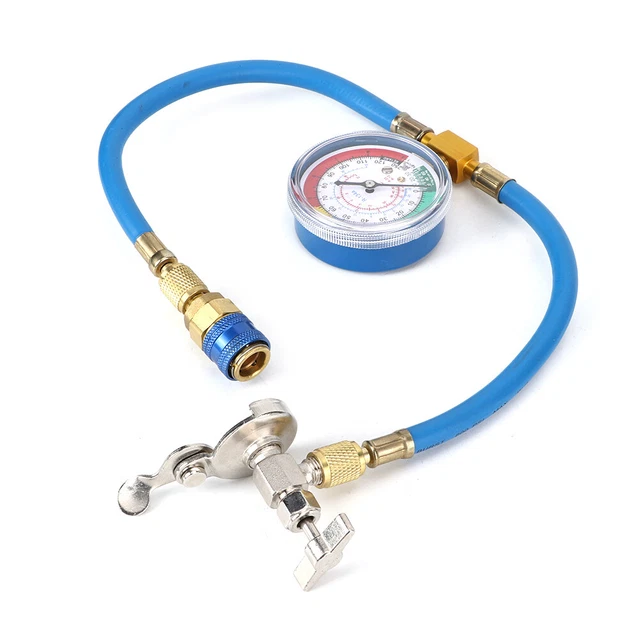 CAR A/C R134A Refrigerant Charging Pipe Recharge Hose With Gauge