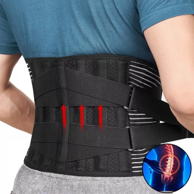 AU Double Back Lumbar Support Belt Lower Back Pain Relief Orthopedic Men & Women