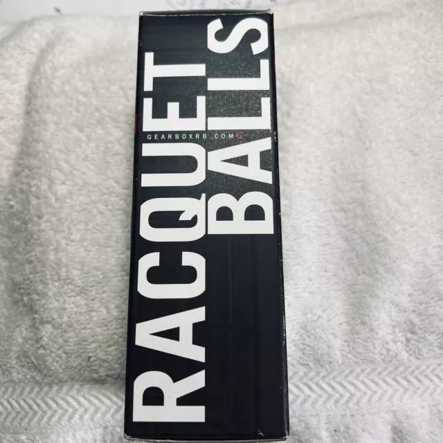 Gearbox Raquetballs 3 Balls Sleek Black Sports Exercise Fast Smooth Light New