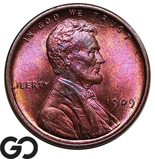 1909 VDB Lincoln Cent Wheat Penny, Great Color, Solid Gem BU++ ** Free Shipping!