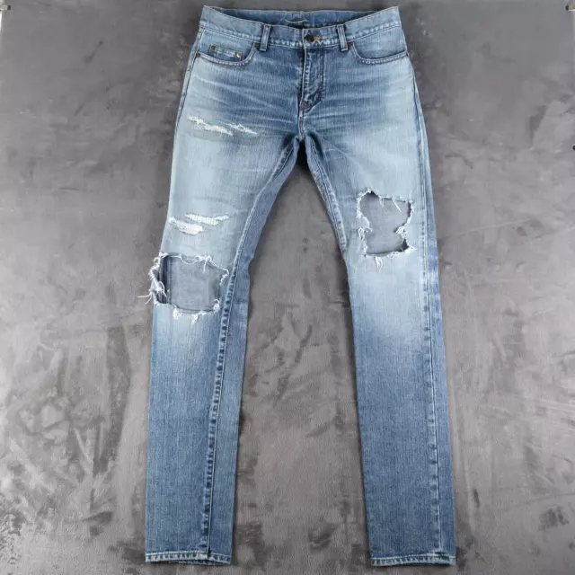 Saint Laurent Paris Jeans 2016 DO2 Made In Japan Size 31 Crashed Denim