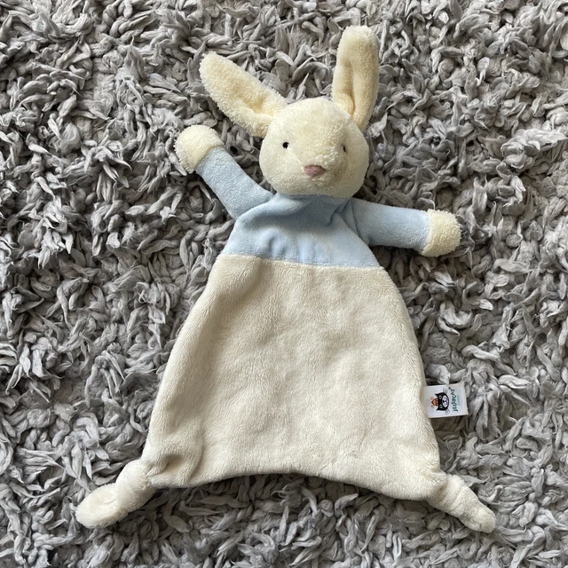 JELLYCAT STAR BUNNY COMFORTER CREAM & BLUE NEW RABBIT J5150 SOOTHER vgc