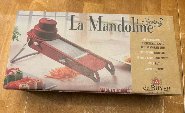 De Buyer LA MANDOLINE SWING SLICER ROUGE RED MADE IN FRANCE Chef Pro T19