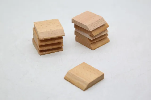 Bundle Of 10 Plinths Wood for Soldiers Lead - 4cm X 8mm - New