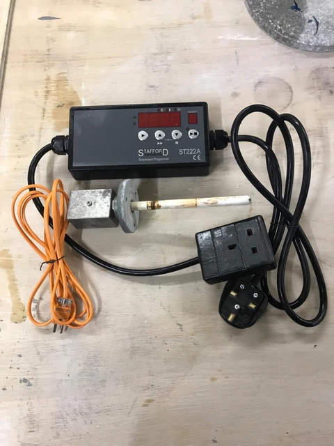 Controlador y termopar de horno de cerámica o vidrio Stafford ST222A 3 kw