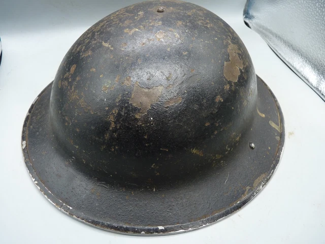 Original 2. Weltkrieg britischer Mk2 Zivilschutz Brodie Helm komplettes Futter & Kinnband