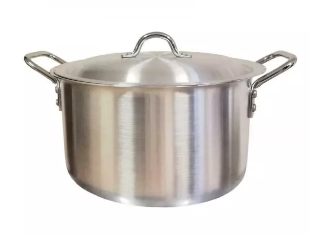 Mastercook Heavy Duty Aluminium Casserole Stockpot Pan Pot Dish with Lid Kitchen