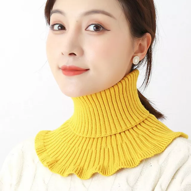 Women Knitted Fake Collar Scarf Warm Turtleneck Neck Warmer Detachable Winte P❤M