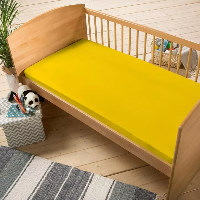 Yellow Jersey Fitted Sheet Cotton Moses Basket/Next to Me Crib/TravelCot/Cot Bed