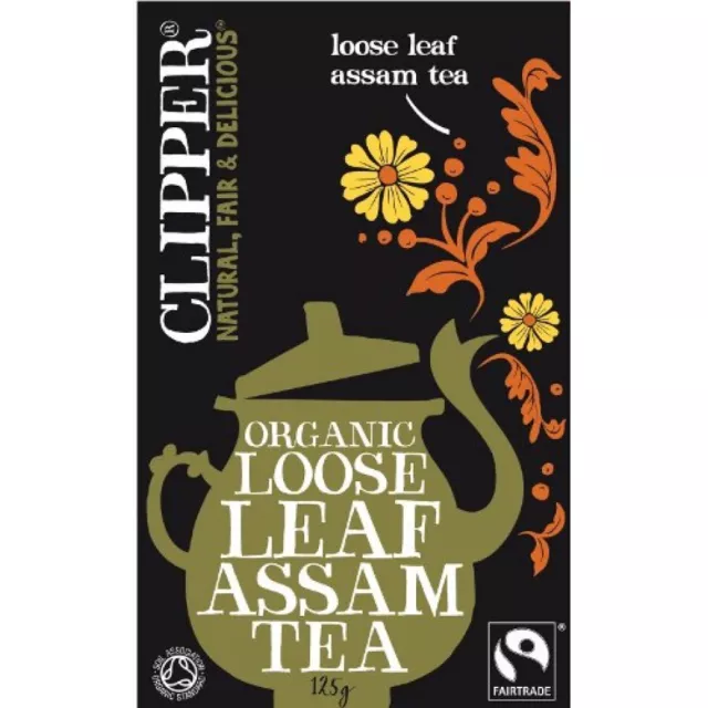 Clearance - Organic Assam Loose Tea Fairtrade - 125g-4 Pack