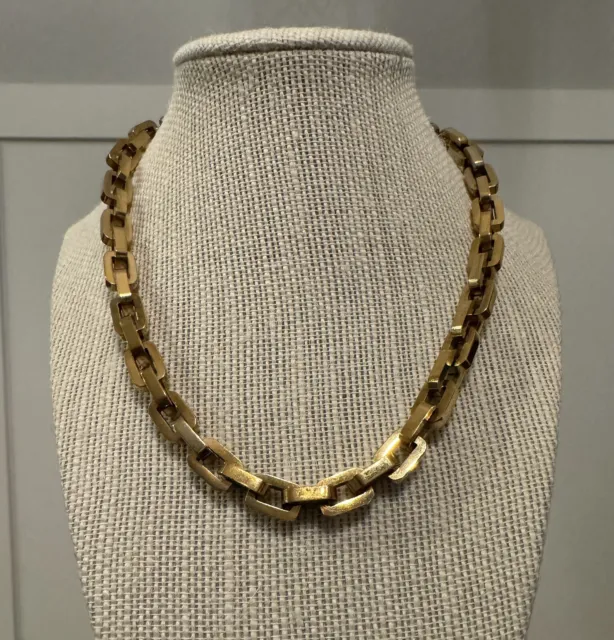 Eddie Borgo Supra Stunning Gold Tone Chain Link Collar Necklace