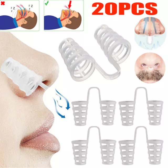 Anti Snore Sleep Apnea Aid Device Nose Clip Stop Snoring- Nasal Dilators Stopper