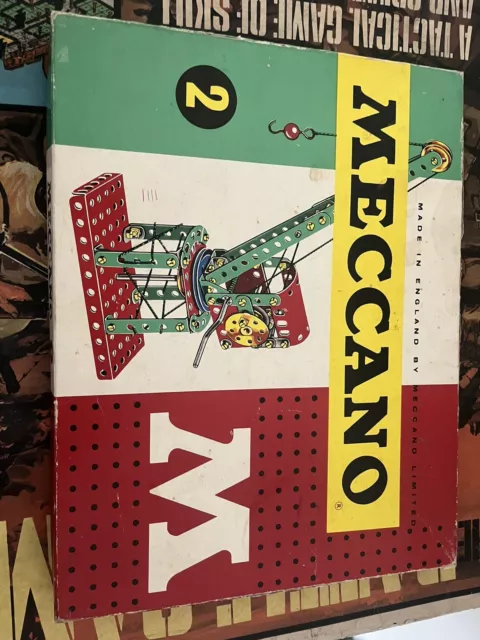 Vintage Meccano Set 2 from 1960'S  in Original Box with Manuals