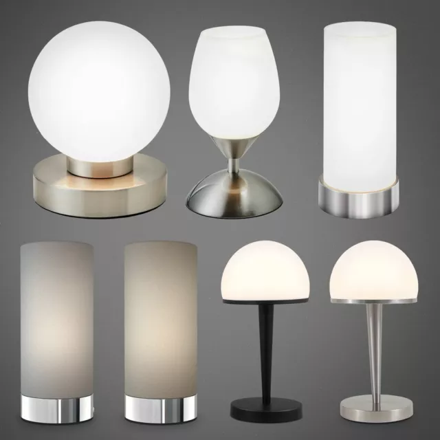 Tischleuchte Touchlampe dimmbar Nachttisch Schreibtisch Leselampe Wohnzimmer E14