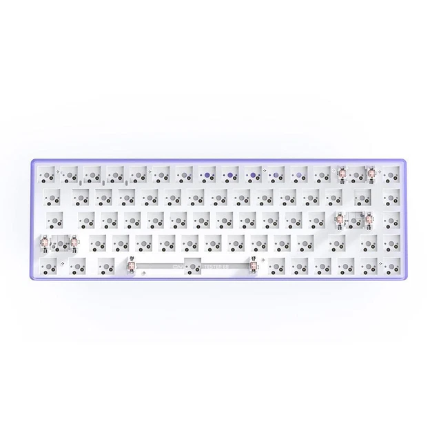 Tastiera Meccanica 61 Tasti Hot Swap - Gaming E Ufficio, Retroilluminazione RGB, Switch Ciano, Layout Compatto Nero