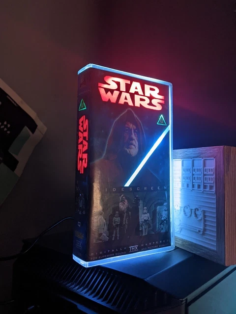 Lampada VHS Star Wars Una nuova speranza il ritorno dell'Impero Jedi colpisce indietro spada laser