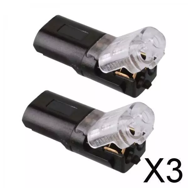 3X 2 Pieces 2 Way Pluggable Quick Wire Connectors Compact Size Accessories