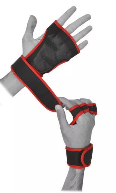 Wrist Support Padded Gloves Strap Gym Fitness Exercise Weight Lifting Neoprene