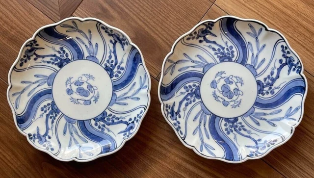 Edo period Ko-Imari 7-sun plate (approximately 21 cm) 2 pieces