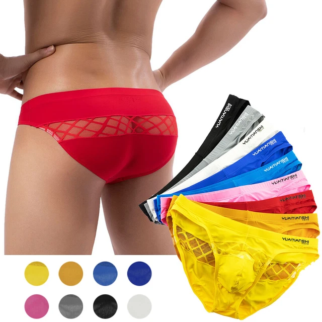 Atmungsaktive Eis Seide Männlichen Sexy Netz Dünne U Konvexe Boxer