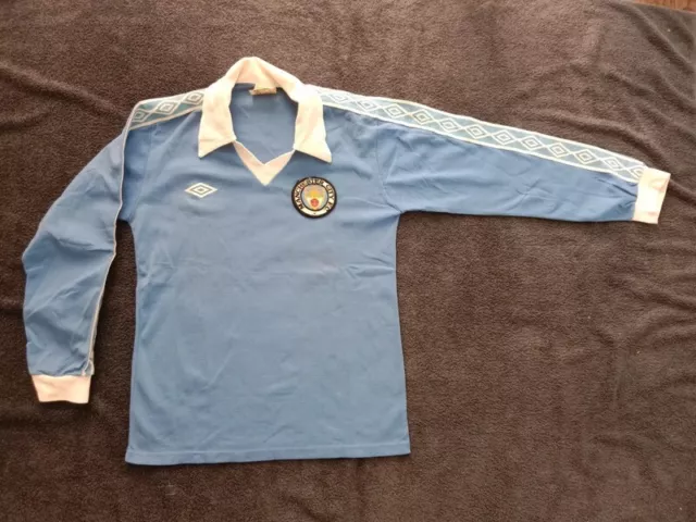 Maillot de football vintage manchester city 1978-1980