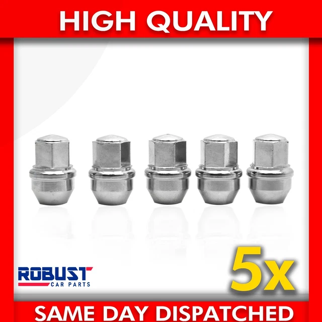 5X WHEEL NUTS Stainless Steel Cap For Ford Transit Mk8 Custom Acpa1012