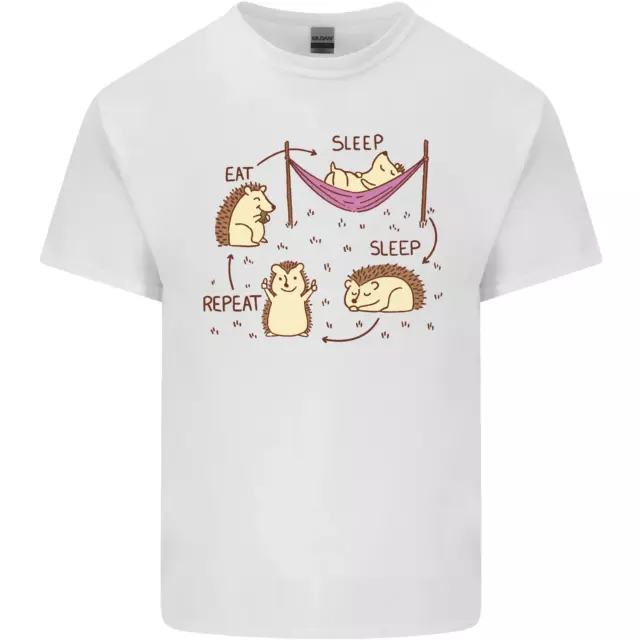 Funny, Hedgehog Eat Sleep Repeat Lover Mens Cotton T-Shirt Tee Top
