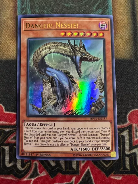 Yugioh Danger! Nessie! MP19-EN137 Ultra Rare 1st Edition NM