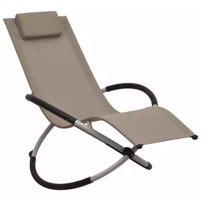 Chaise longue pour enfants Acier Taupe