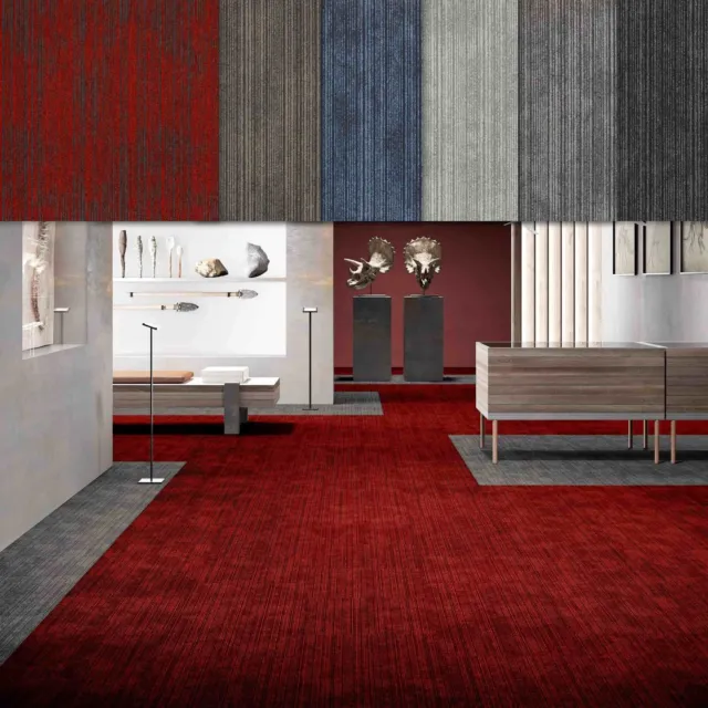 Robusto azulejo de alfombra comercial Mambo 50x50 cm difícilmente inflamable (7,29 €/1 unidad)