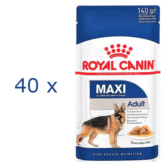 (EUR 12,85 / kg)  Royal Canin Maxi Adult Nassfutter für große Hunde 40 x 140 g