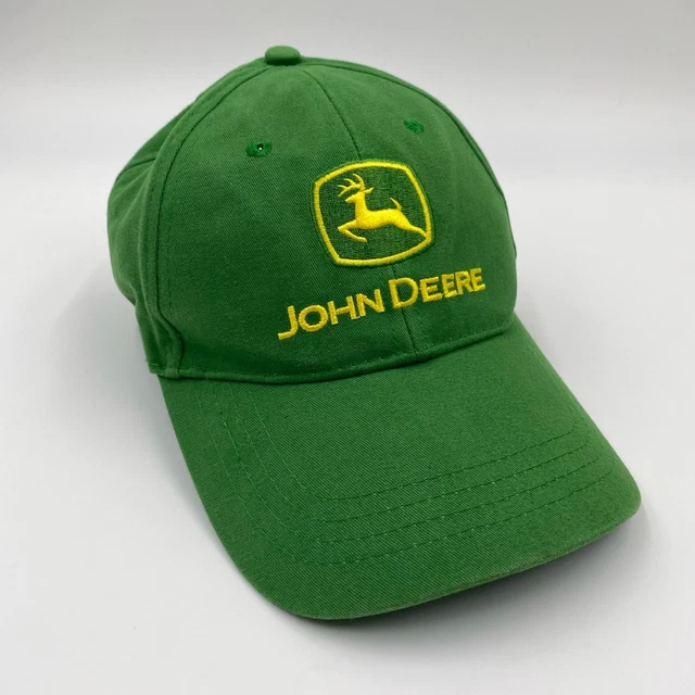 JOHN DEERE MENS Baseball Cap Hat Green Logo Strapback Embroidered