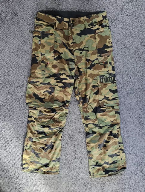 ThirtyTwo Mens Snowboard Pants Cargo Large Army Camouflage Size L (Used)